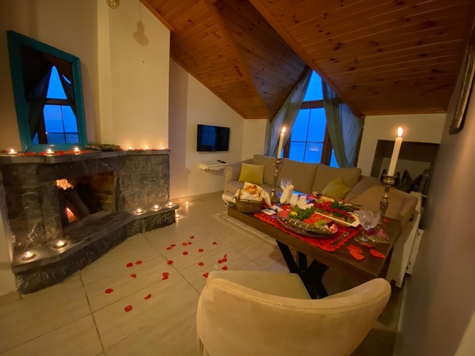 Deluxe With Fireplace Room, Nature View (Balcony, Terrace)