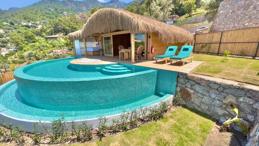 Incir ( Sea View, Private Pool And Jacuzzi )