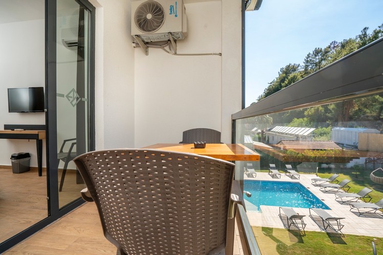 Deluxe Iki Ayrı Yataklı Oda, Havuz Manzaralı (Balkonlu)